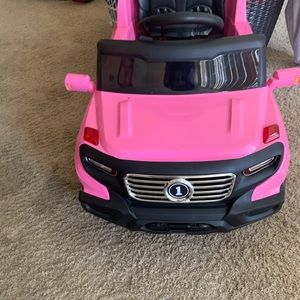 V12 Pink Ride On Jeep